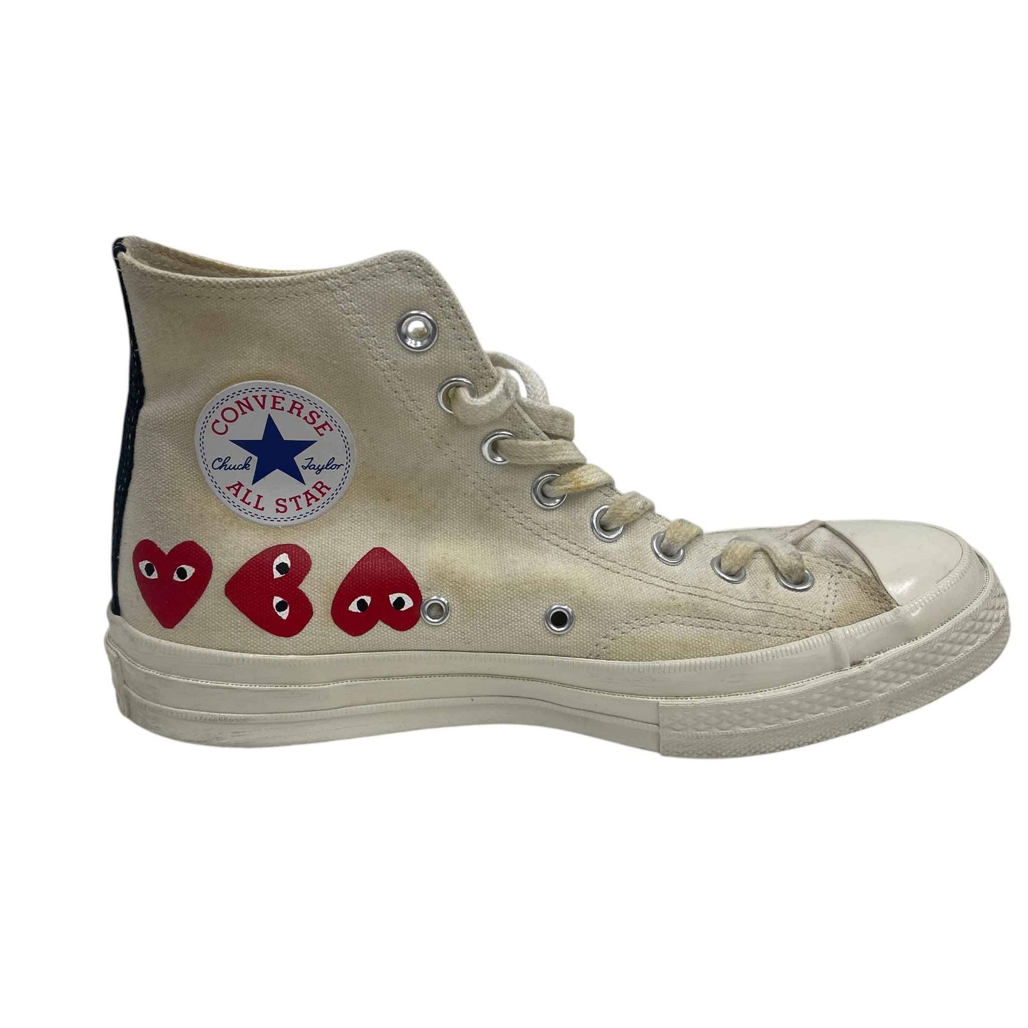 Men's X Comme Des Garçons Play Chuck 70 High Top High Trainers White Size EU 42 / UK 8