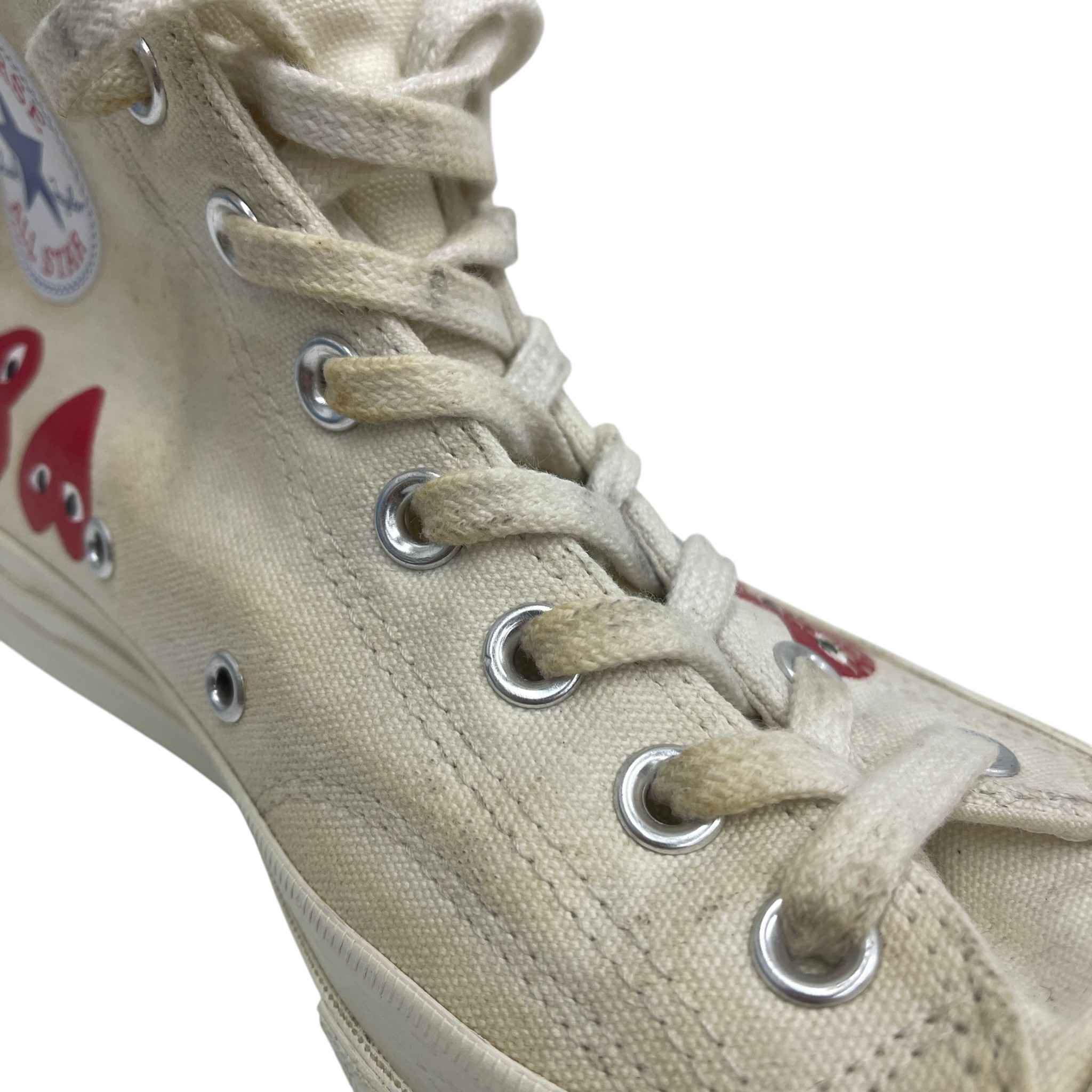 Men's X Comme Des Garçons Play Chuck 70 High Top High Trainers White Size EU 42 / UK 8