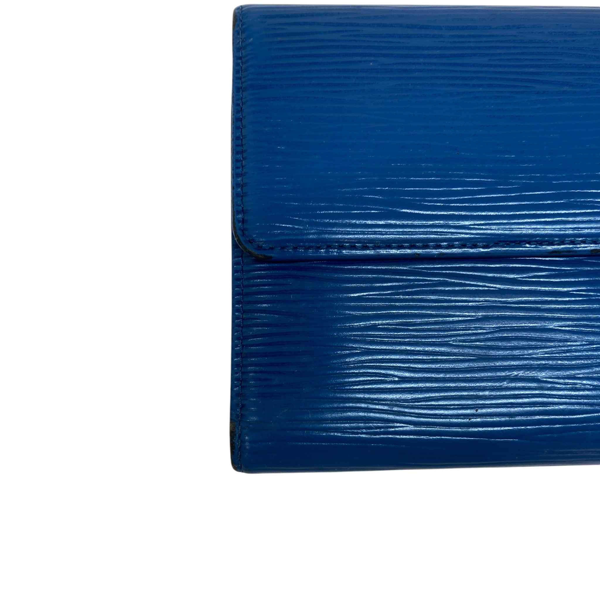 Women's Epi Porte Tresor International Trifold Wallet Blue