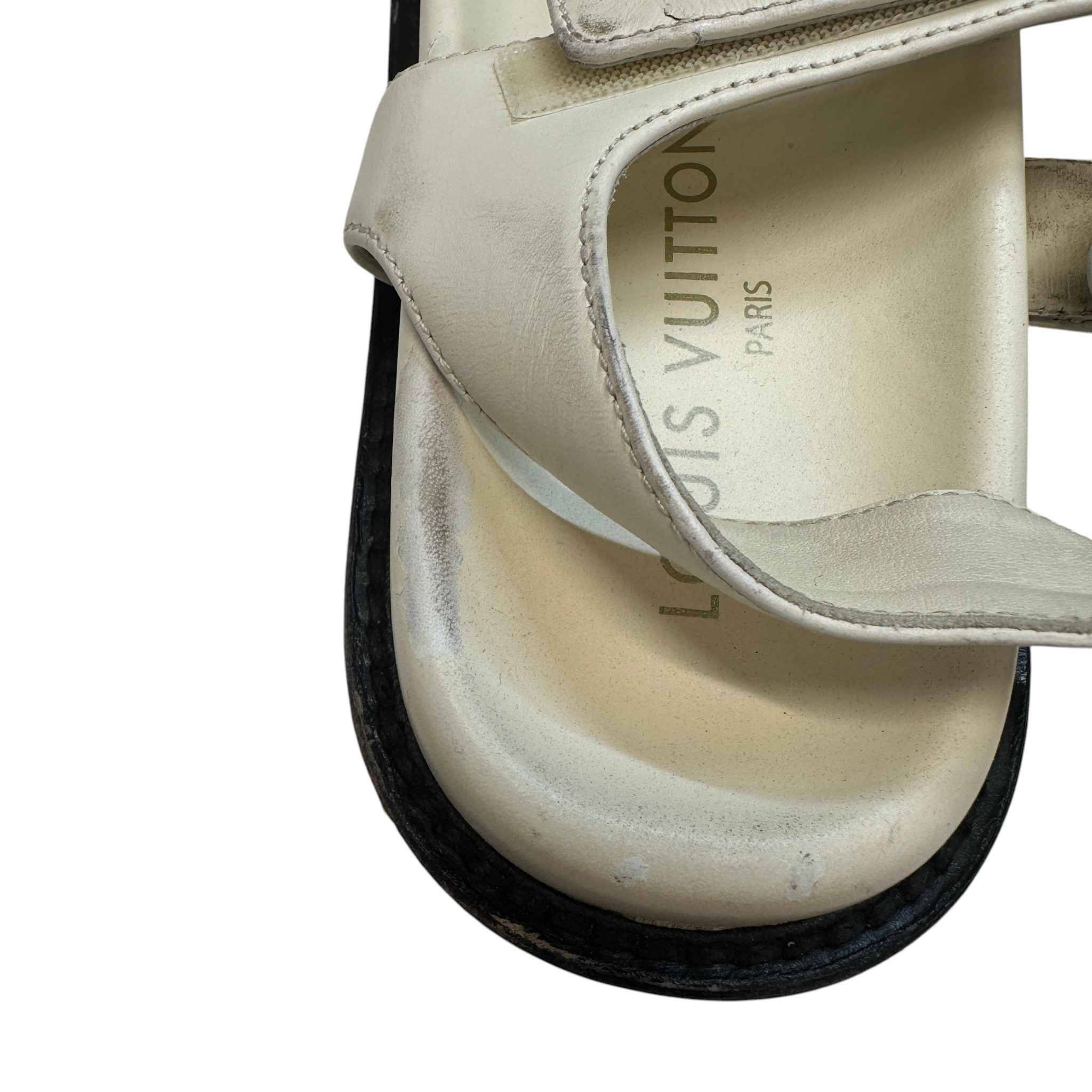 Women's Lv Sunset Flat Comfort Sandals Cream Size EU 38 / UK 5