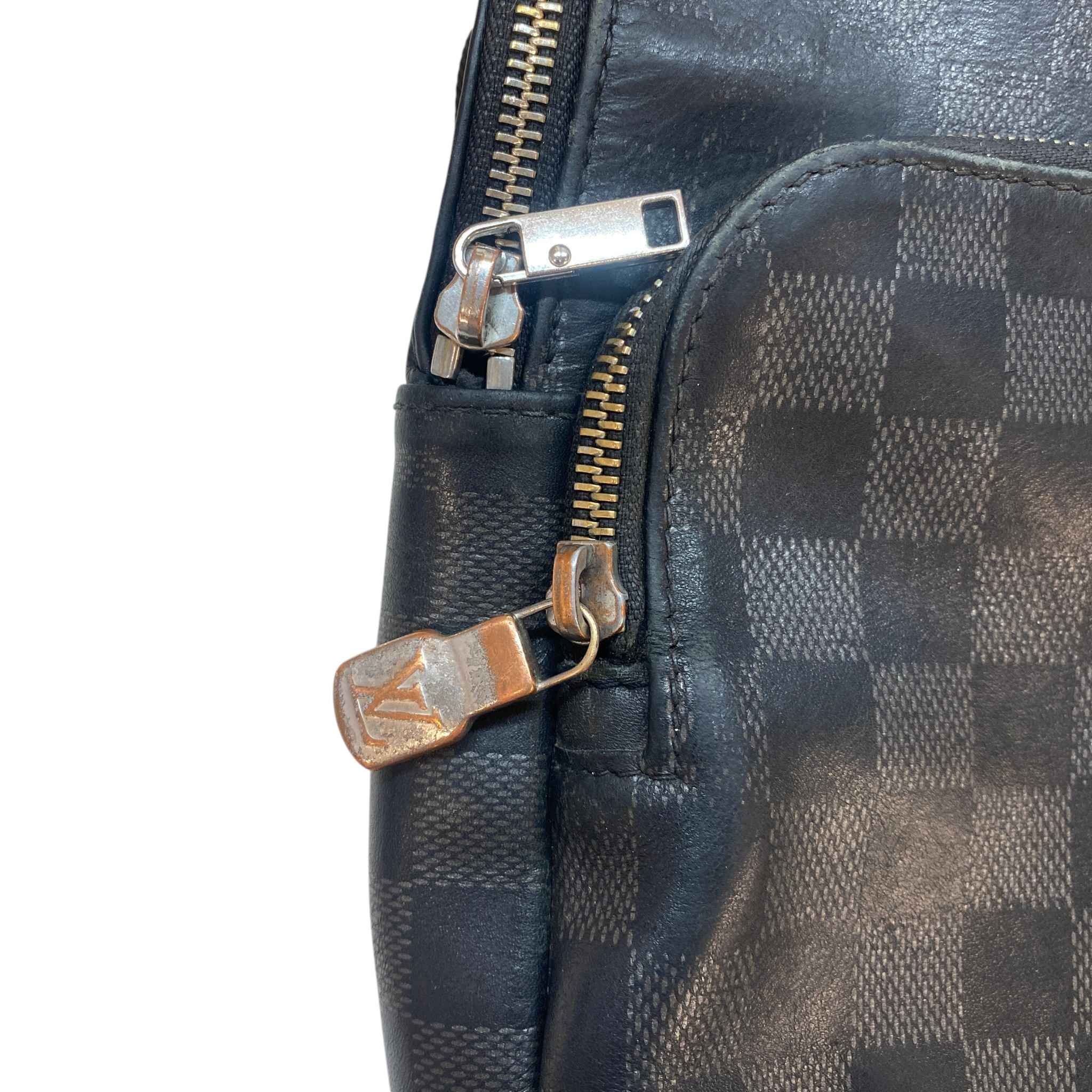 Men's Damier Graphite Avenue Sling Bag Black