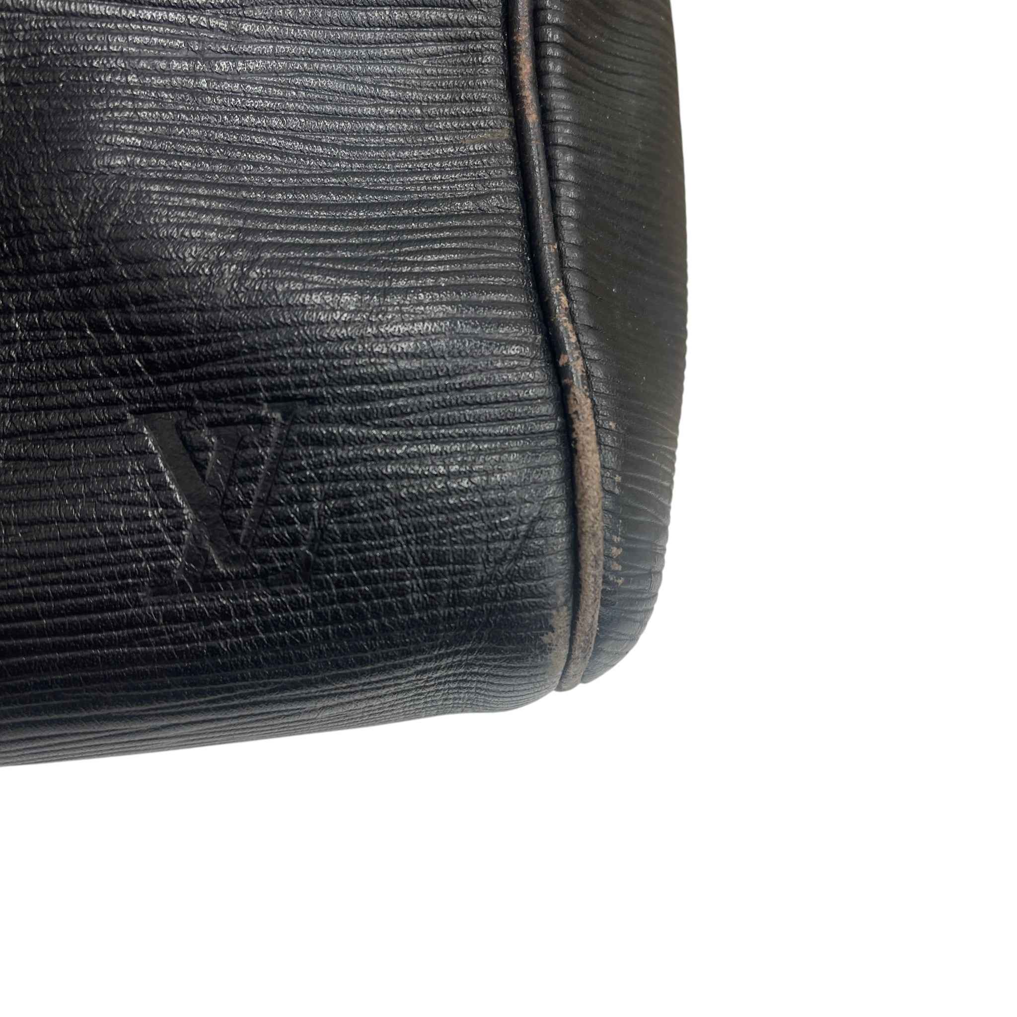 Men's Epi Leather Keepall Bag Black