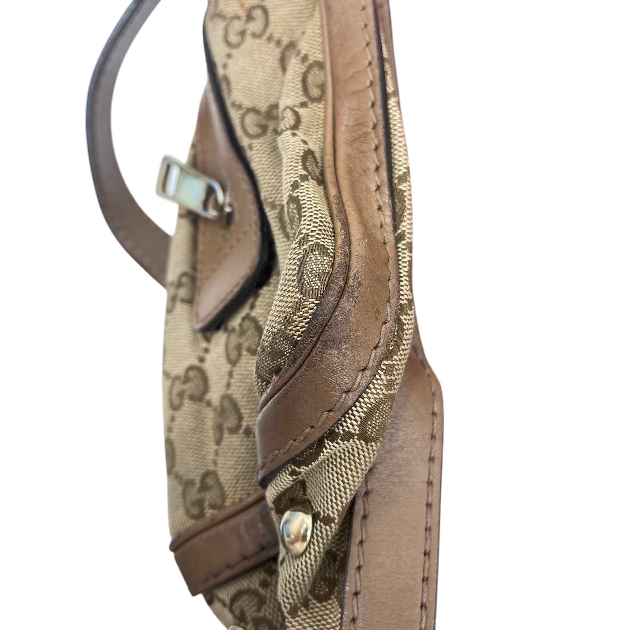 Women's Web Boston Gg Canvas Handbag Beige