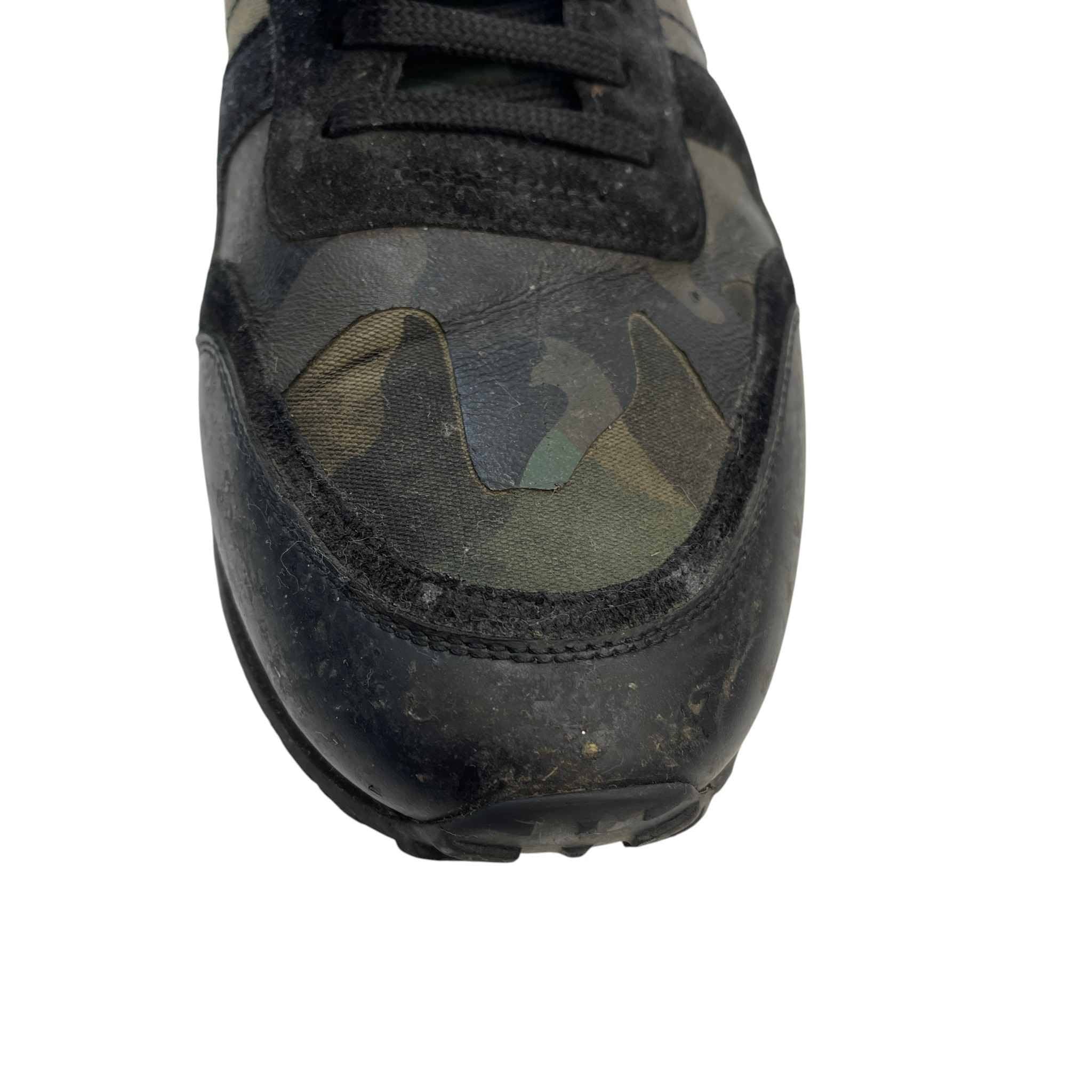 Men's Rockrunner Camouflage Low Trainers Black Size EU 44 / UK 10