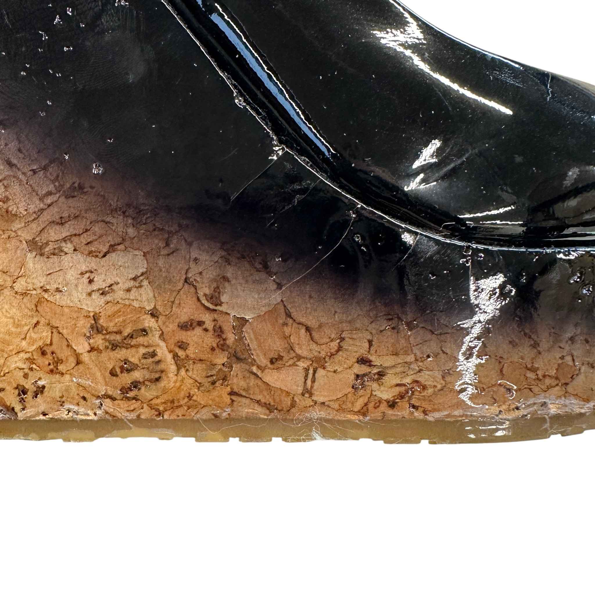 Women's Slingback Wedge Heels Black Size EU 35 / UK 2