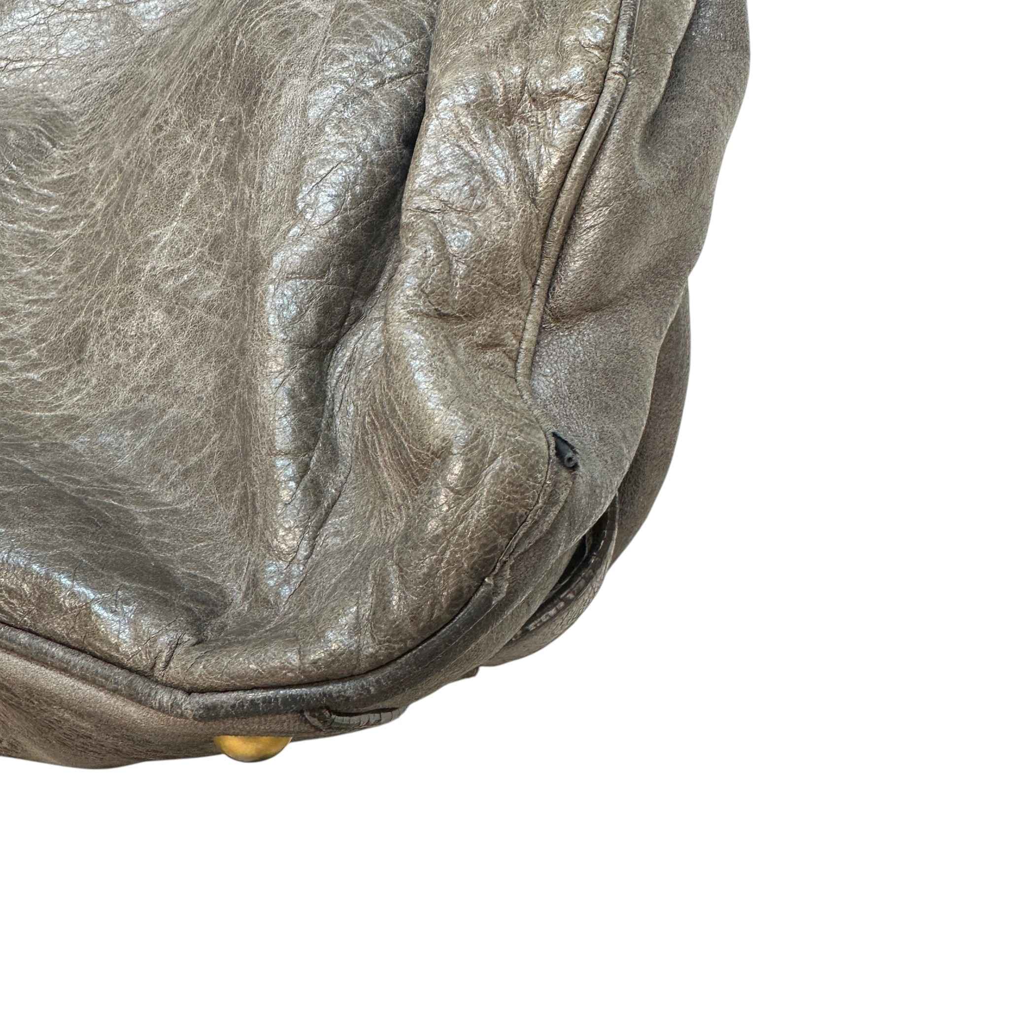 Women's Vitello Hobo Bag Grey