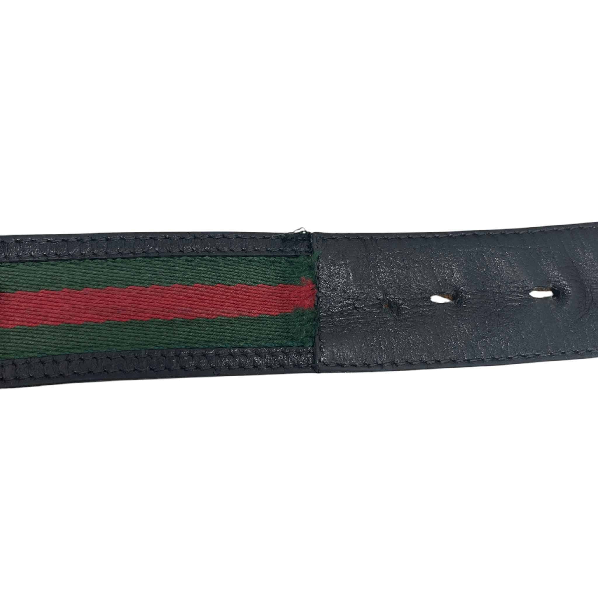 Men's Interlocking G Web Belt Multi-Coloured Size Waist 32"