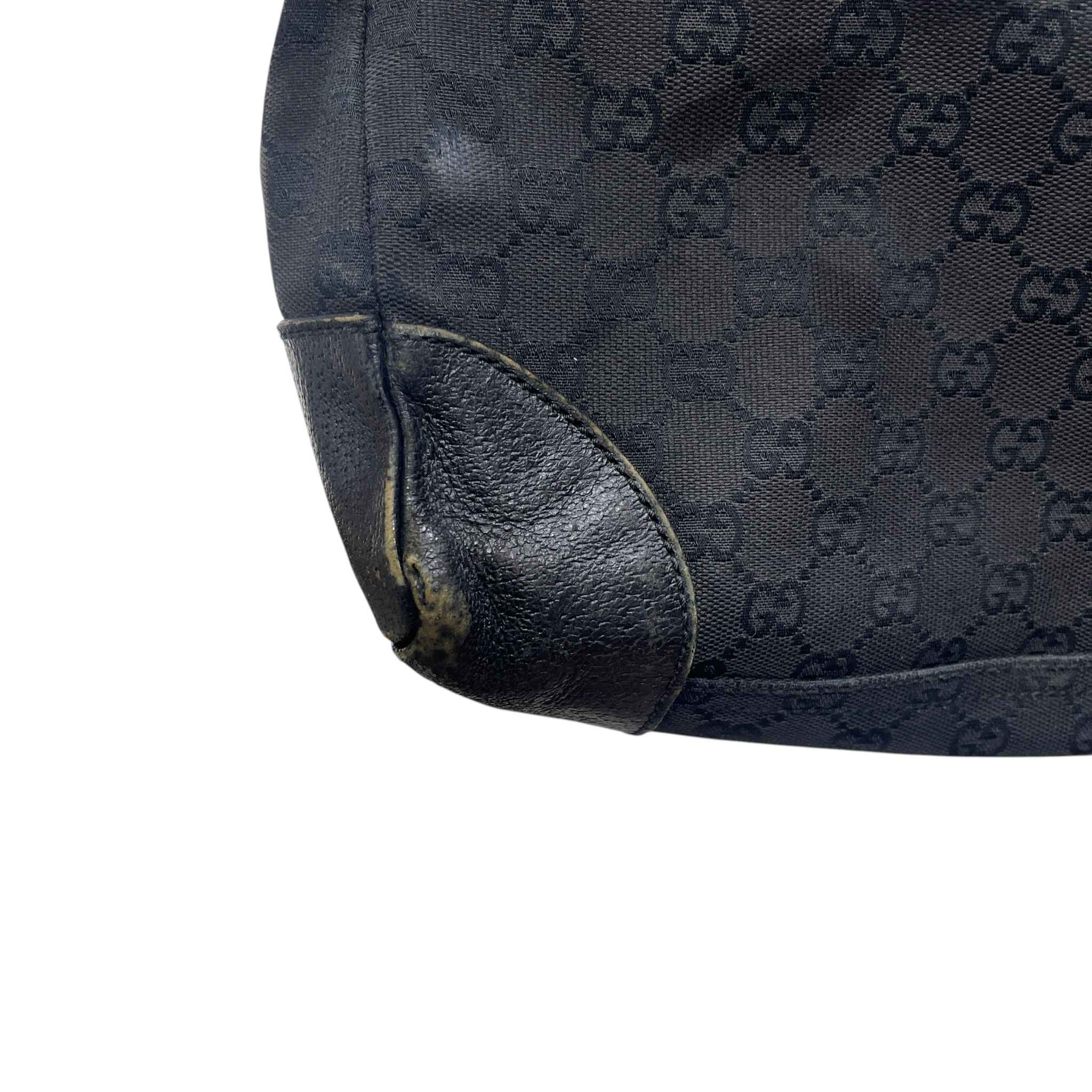 Women's Gg Monogram Canvas Messenger Bag Black