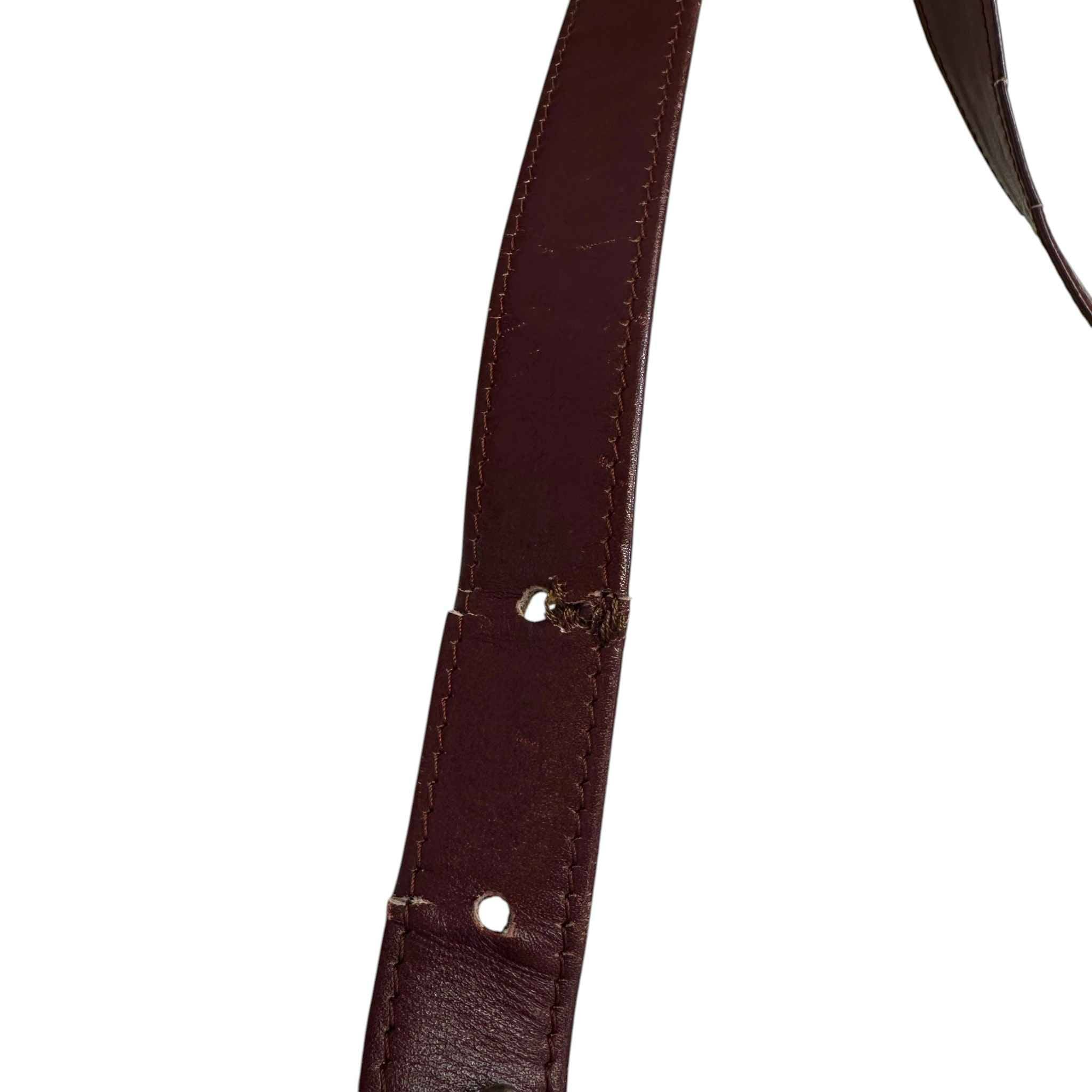 Men's Leather Flap Bag Burgundy