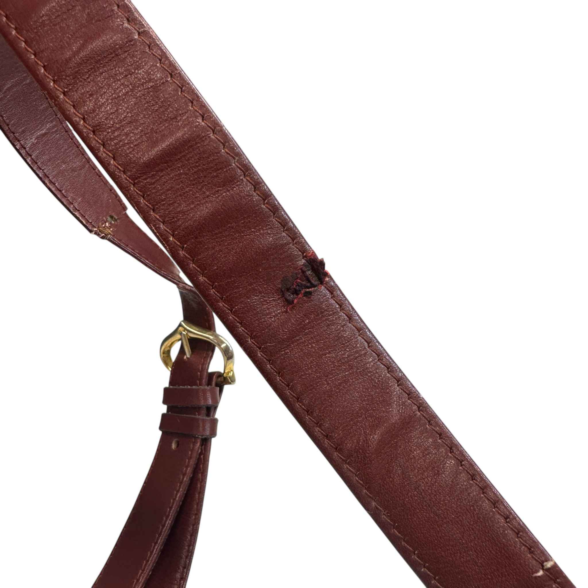 Men's Leather Flap Bag Burgundy