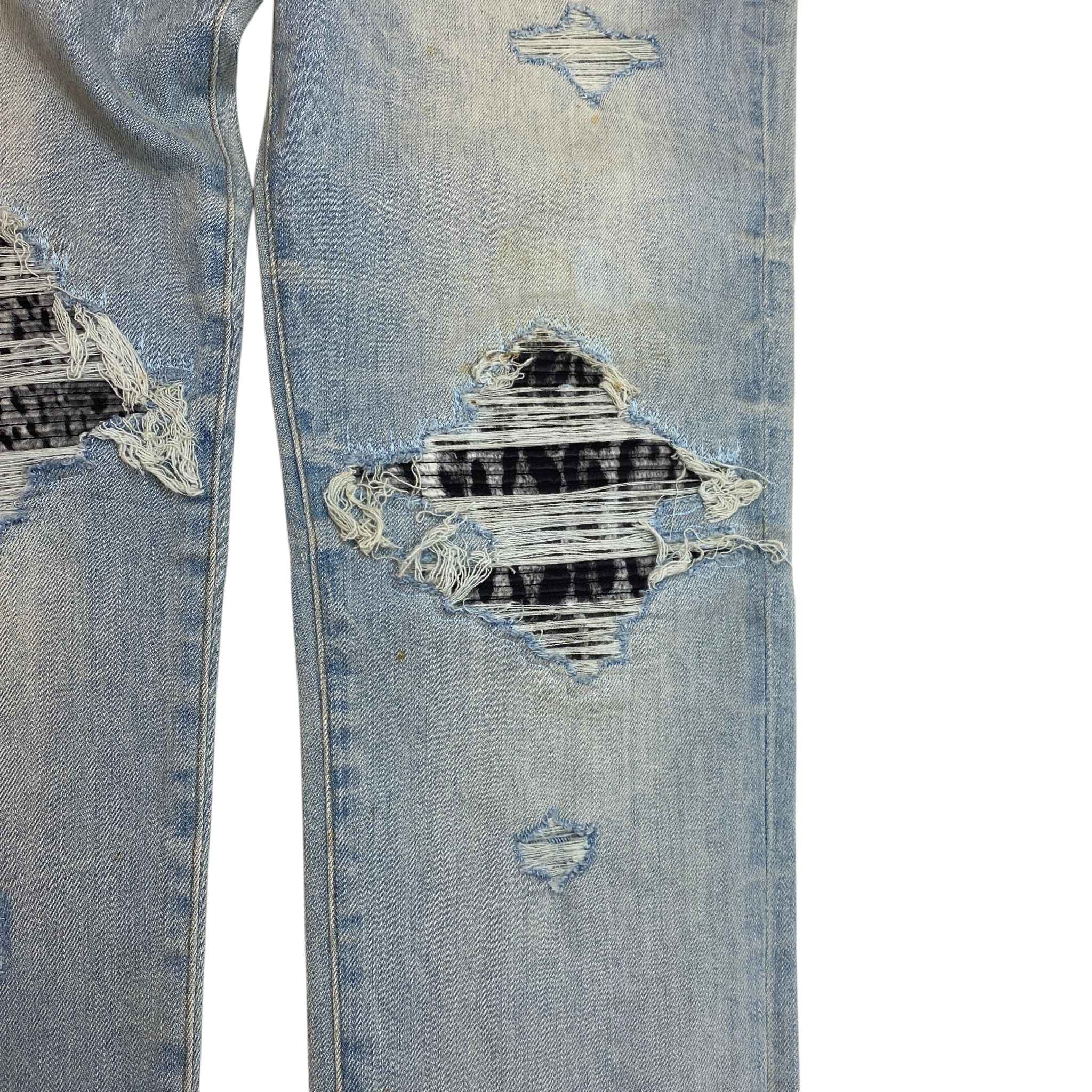 Men's Mx1 Distressed Jeans Blue Size Waist 32"
