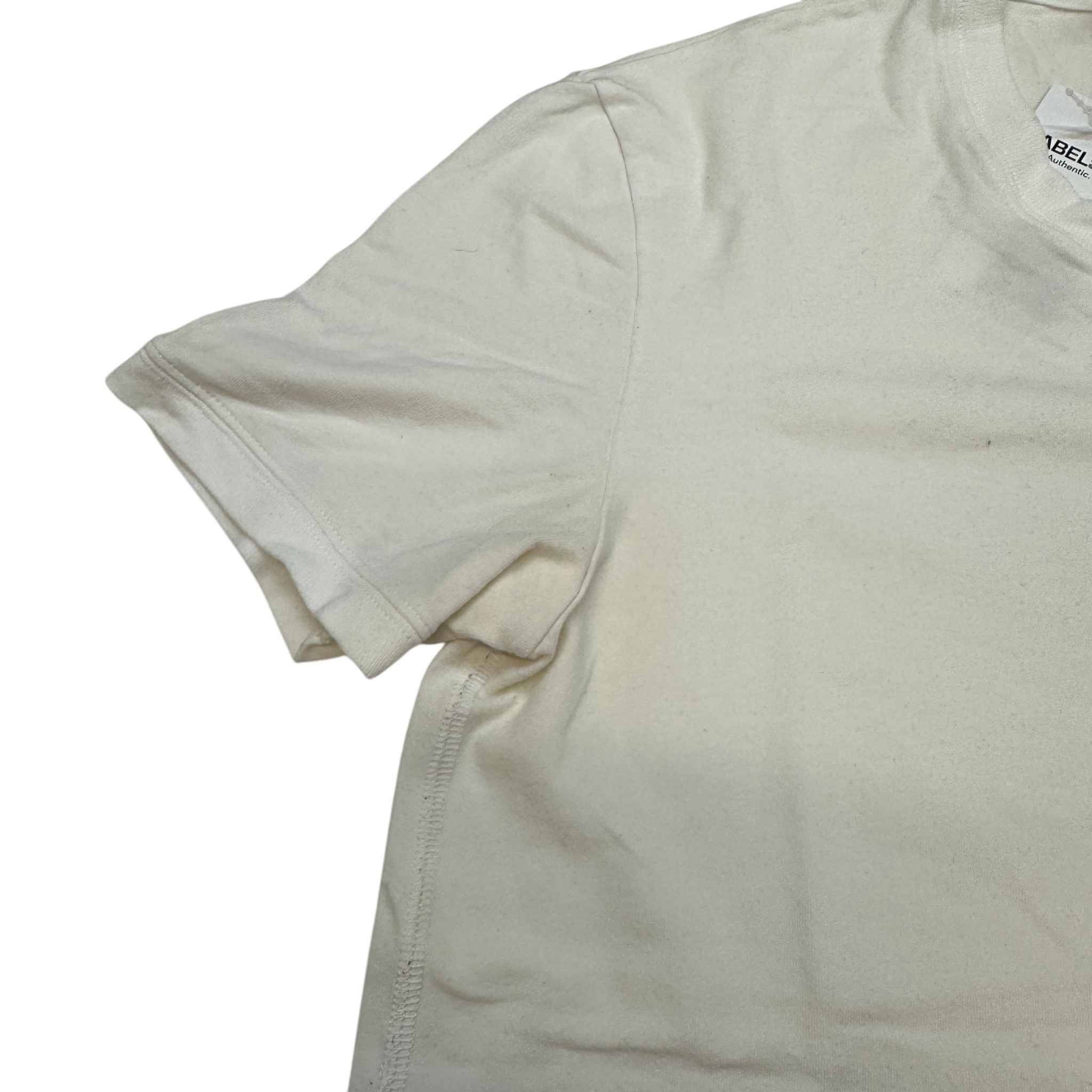 Men's Embroidered Logo T-Shirt White Size XS