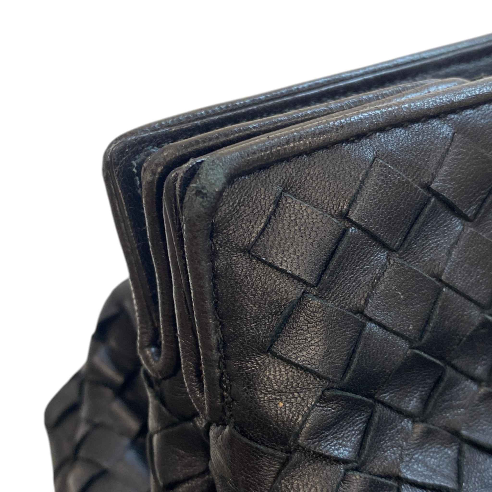 Women's Intrecciato Woven Nappa Bag Black
