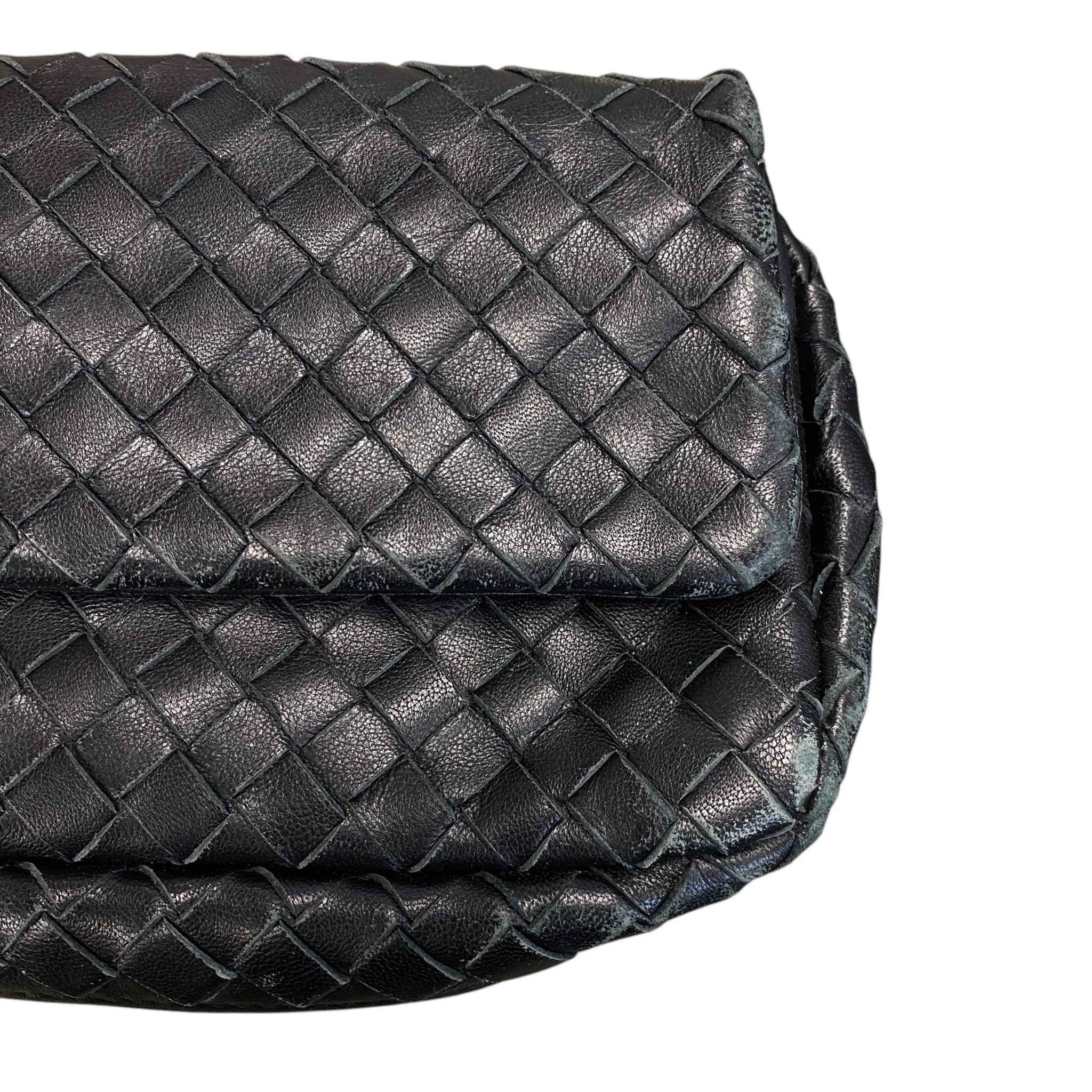 Women's Intrecciato Woven Olimpia Bag Black