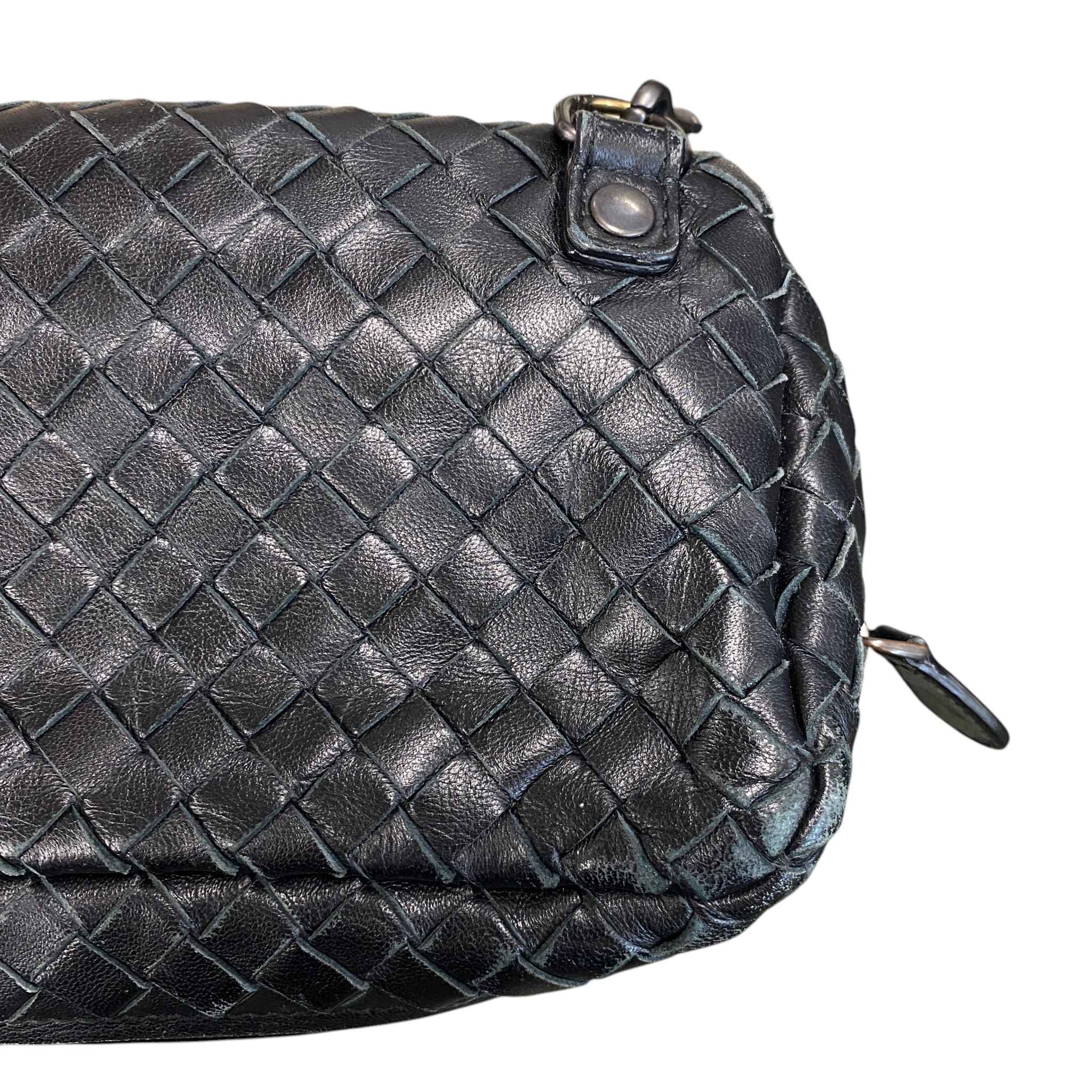 Women's Intrecciato Woven Olimpia Bag Black