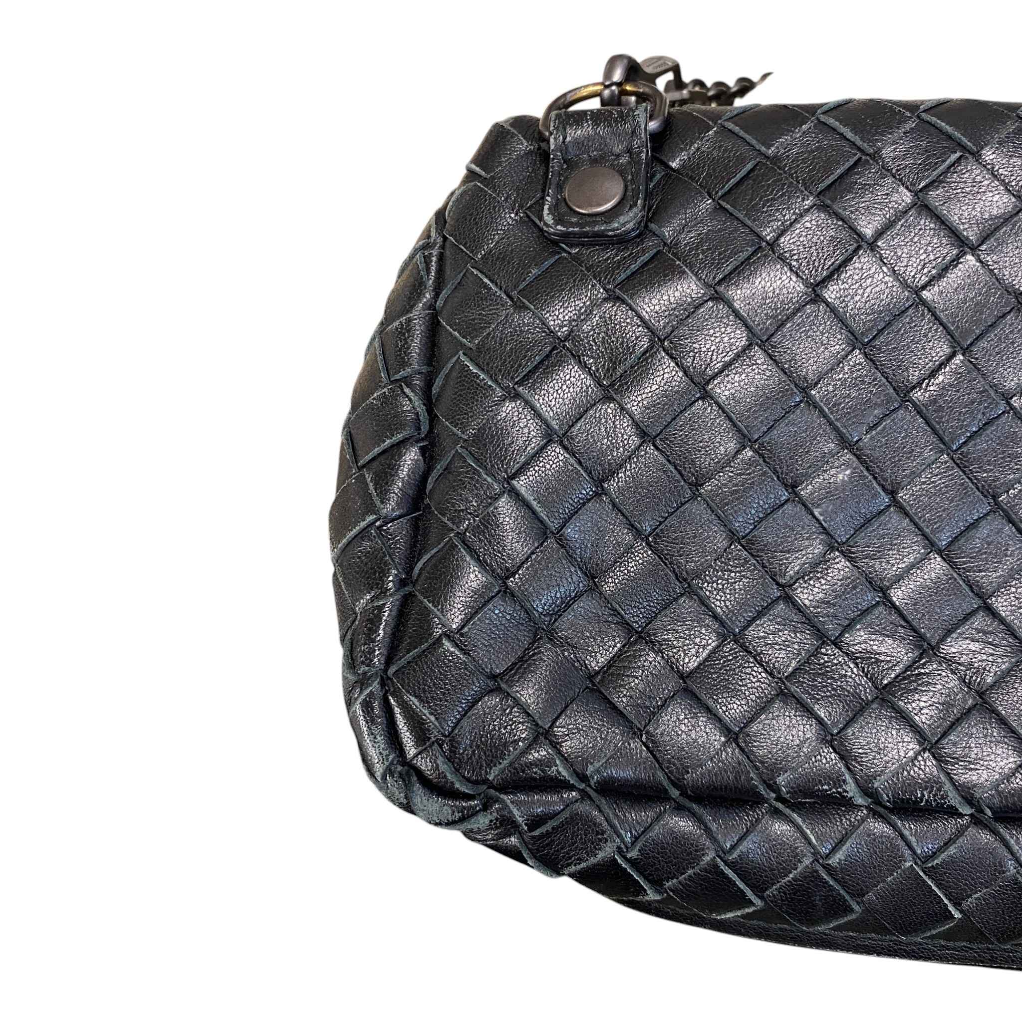 Women's Intrecciato Woven Olimpia Bag Black