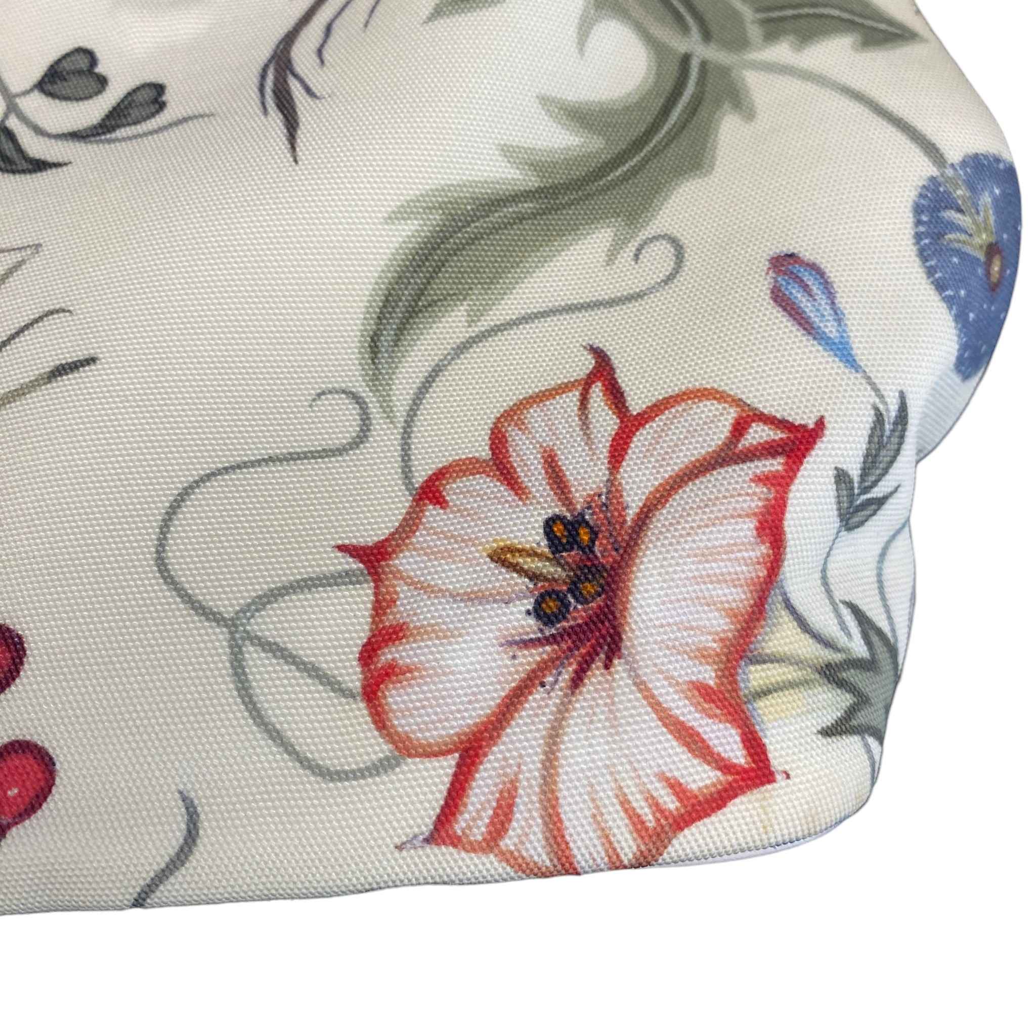 Women's Flora Knight Nylon Floral Tote Bag White