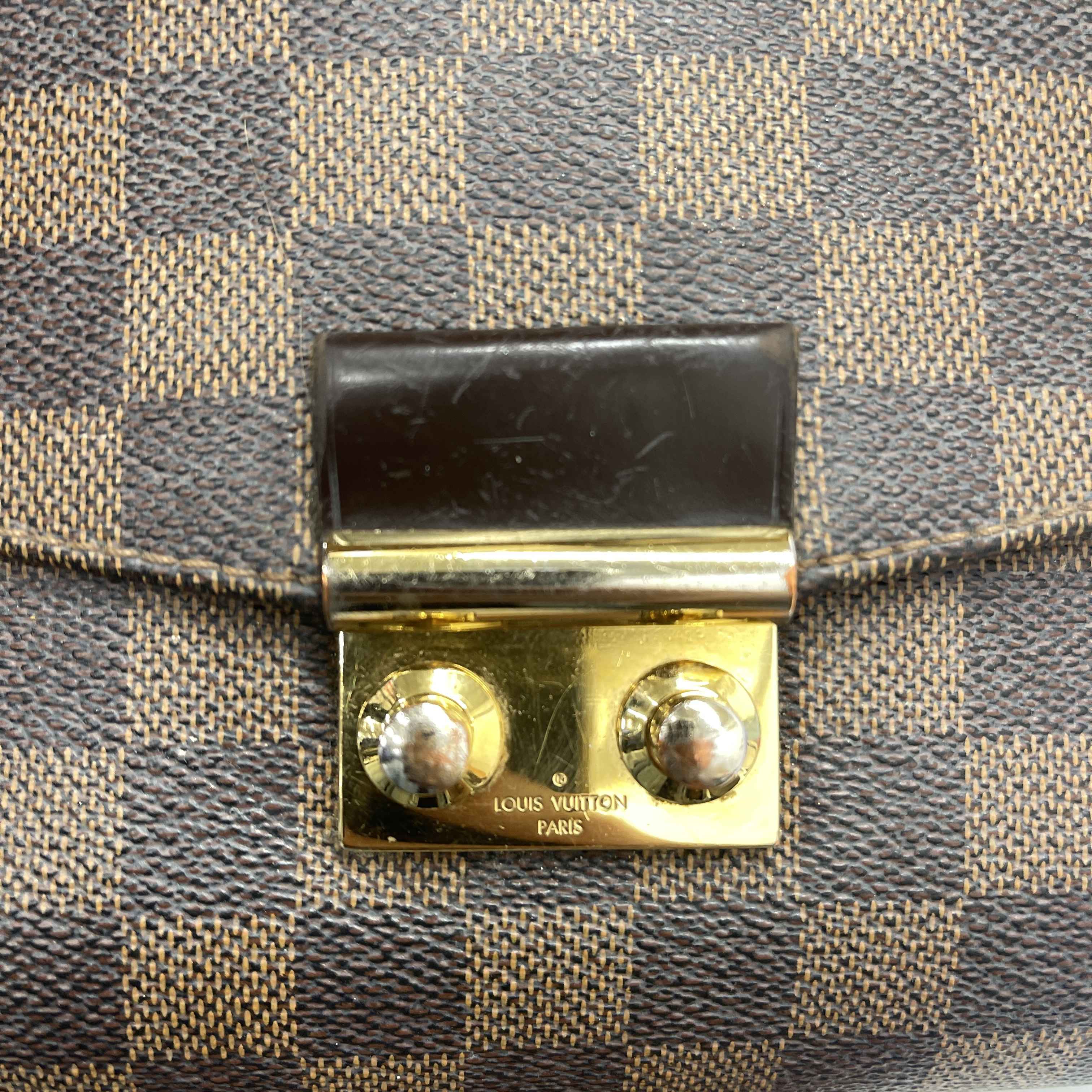 Women's Damier Ebene Croisette Handbag Brown