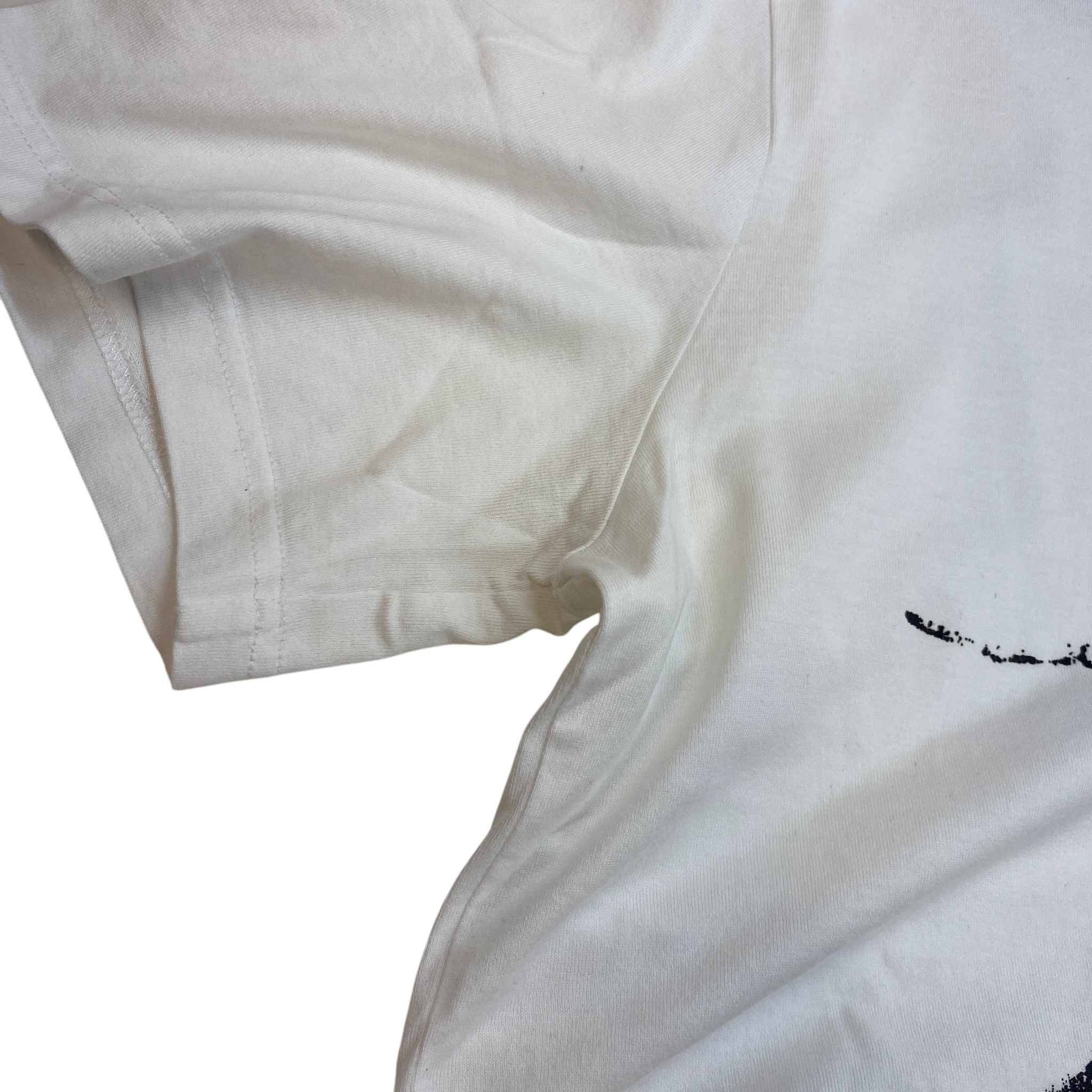 Men's Spider Print T-Shirt White Size M