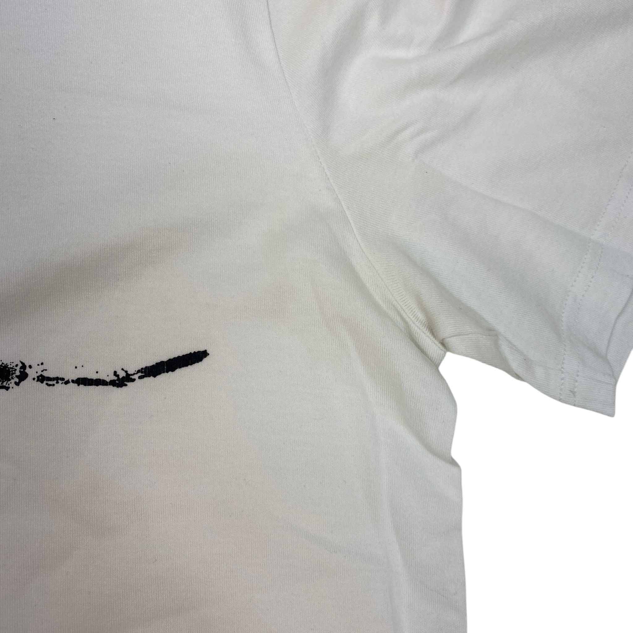 Men's Spider Print T-Shirt White Size M