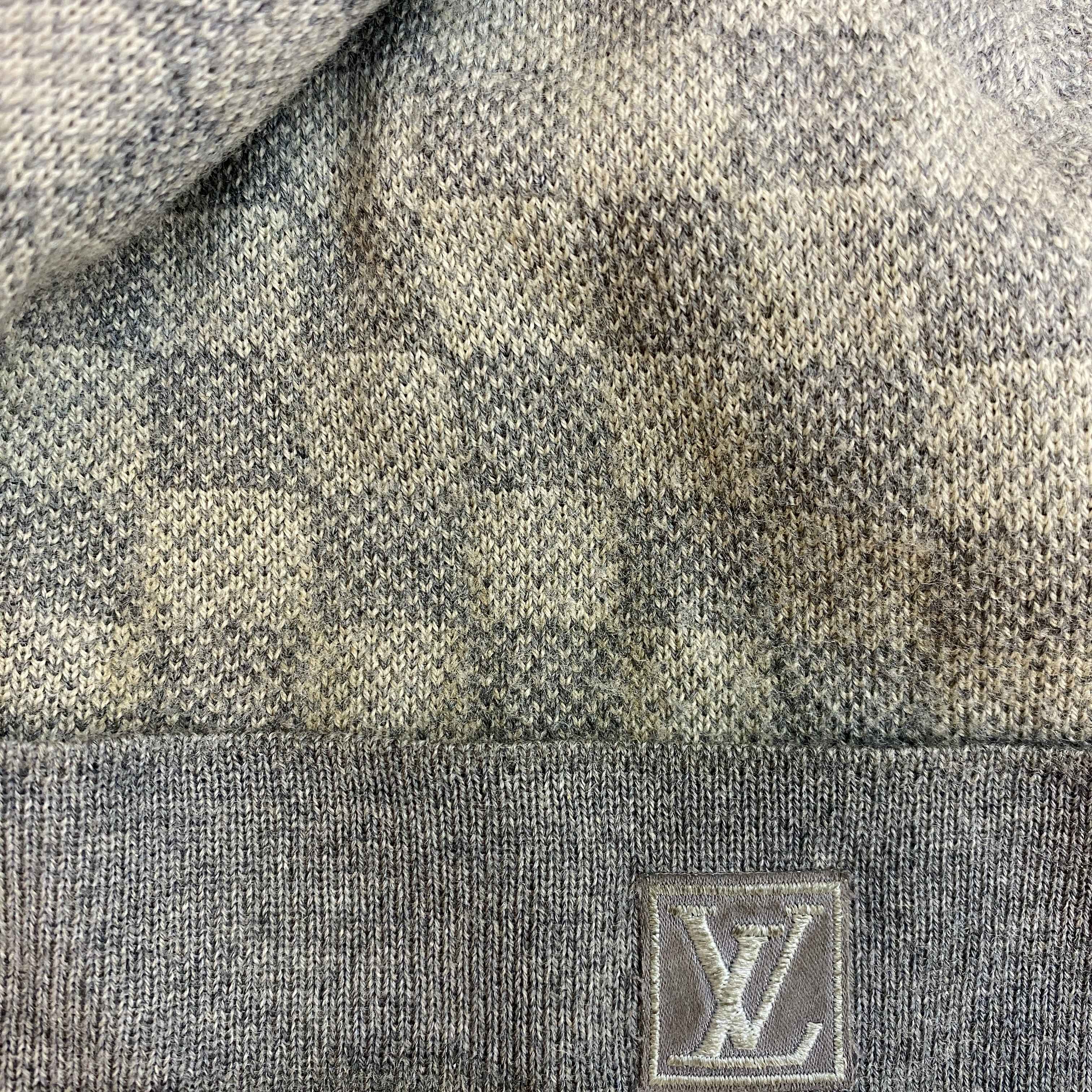 Men's Néo Petit Damier Beanie Hat Grey