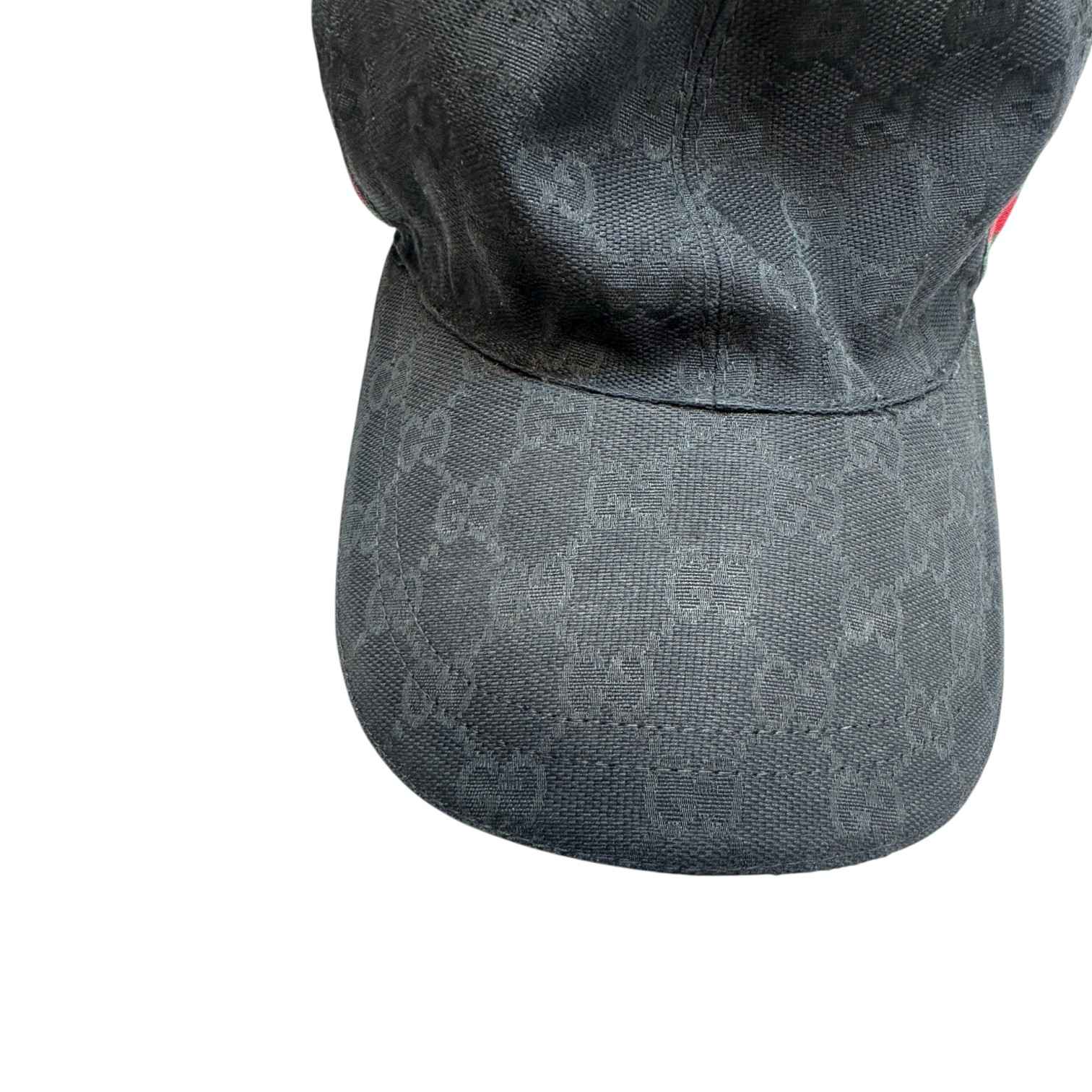 Men's Gg Supreme Web Cap Black Size S