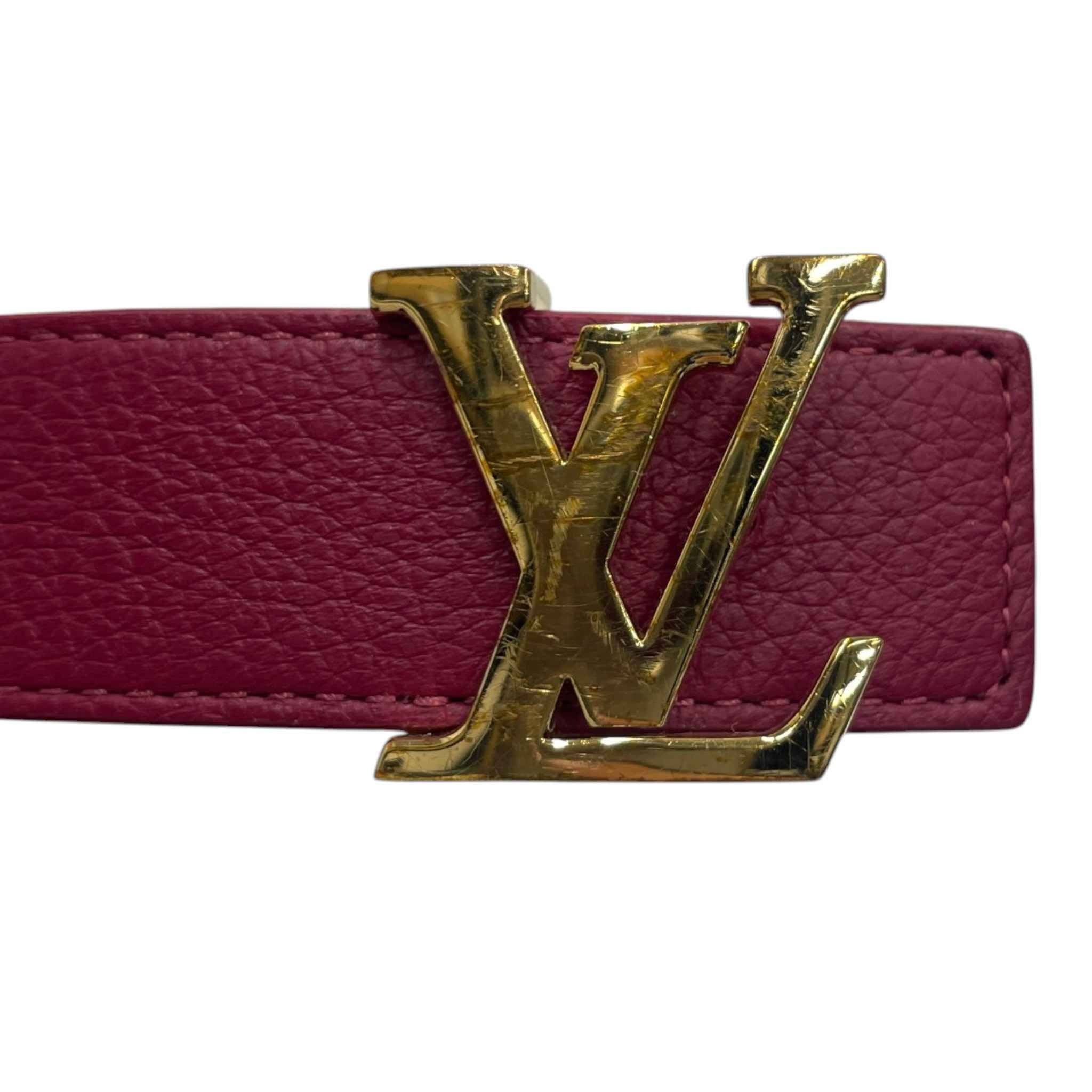 Women's Reversible Monogram Belt Brown Size 80CM / UK 8