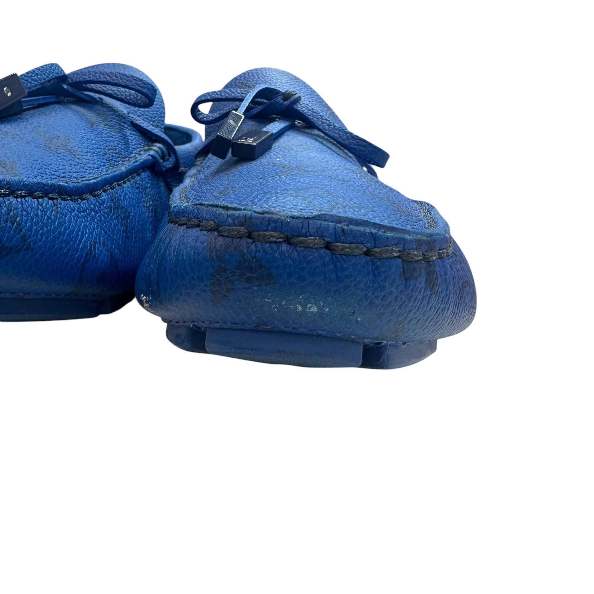Men's Lv Driver Moccasins Loafers Blue Size EU 42 / UK 8