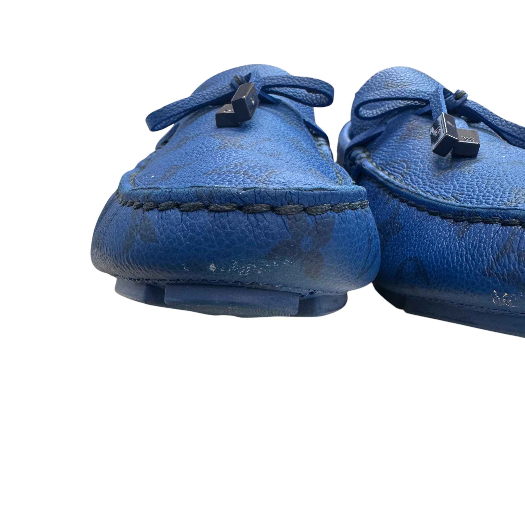 Men's Lv Driver Moccasins Loafers Blue Size EU 42 / UK 8