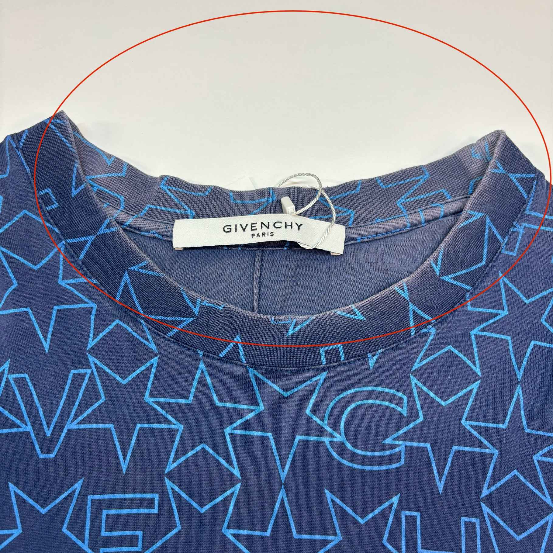 Men's Star Logo T-Shirt Blue Size XS