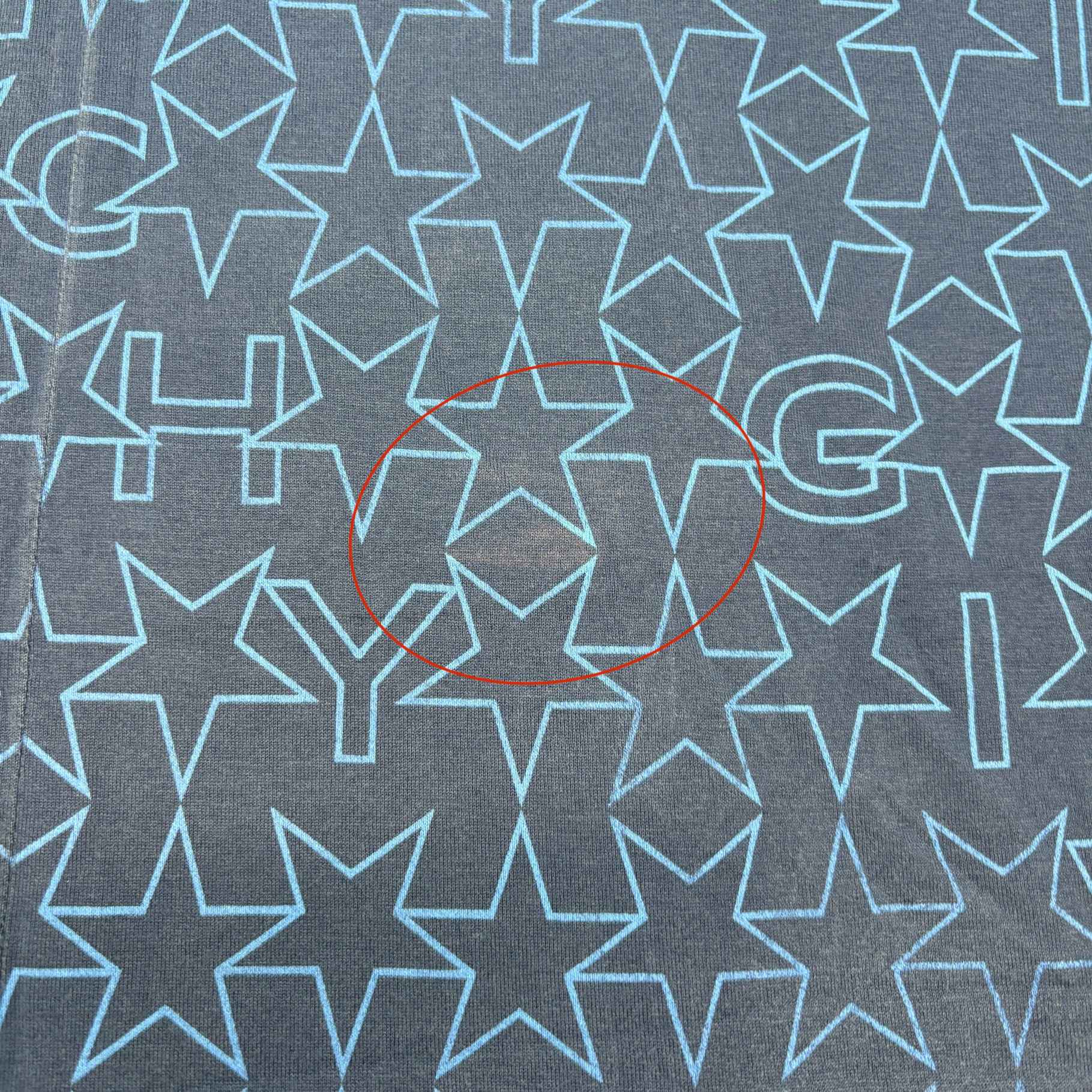 Men's Star Logo T-Shirt Blue Size XS