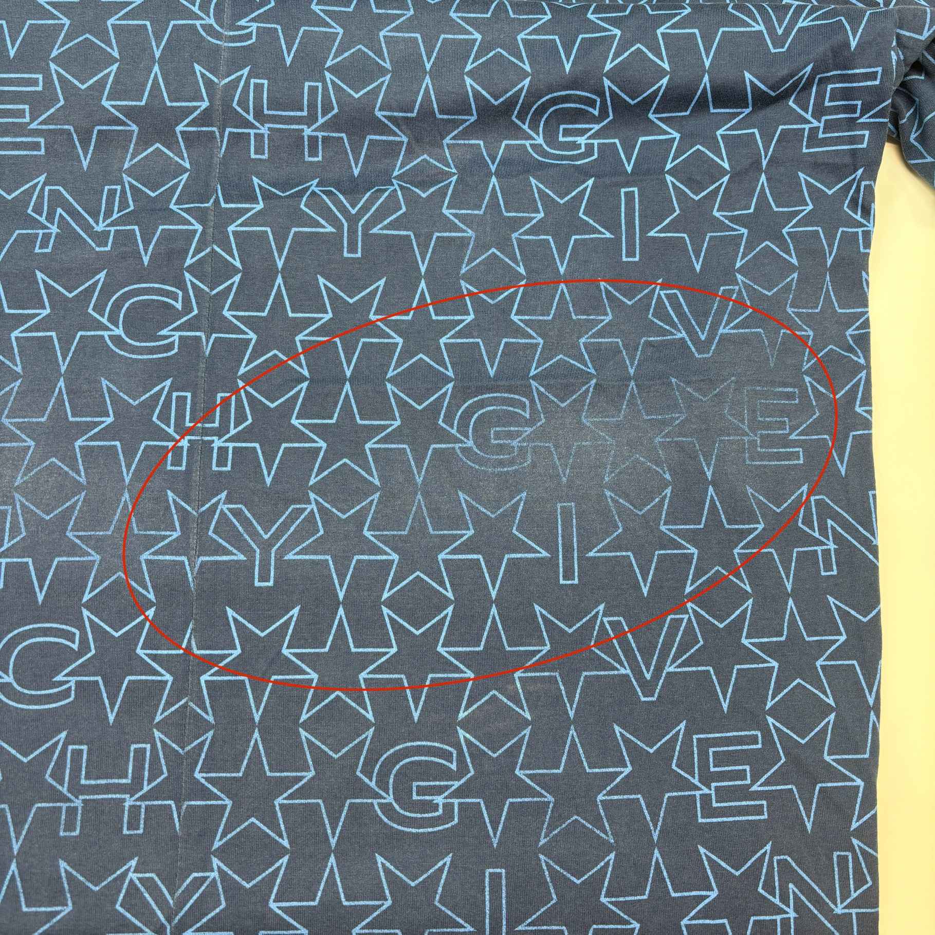 Men's Star Logo T-Shirt Blue Size XS