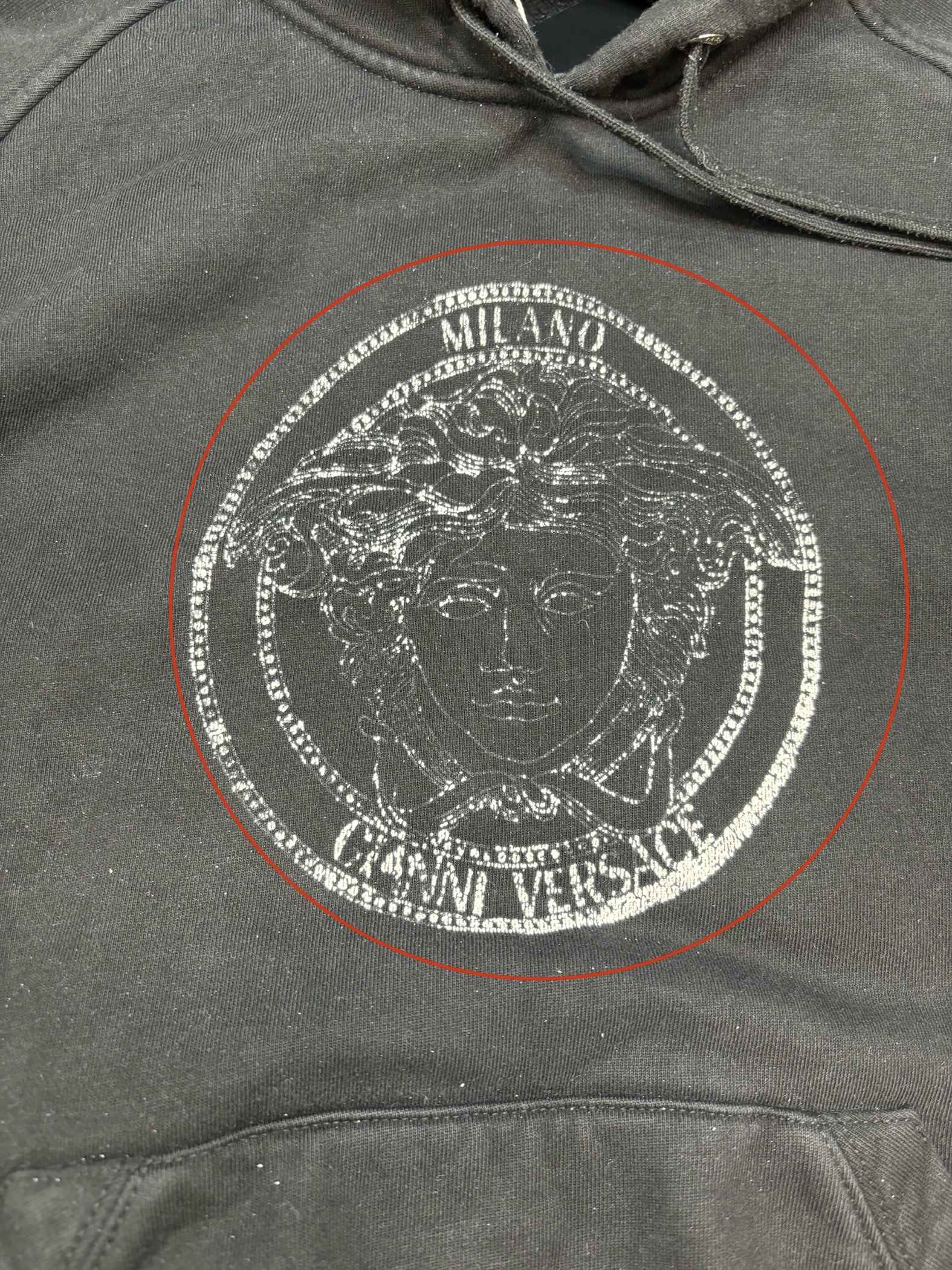 Men's Medusa Logo Hoodie Black Size XS