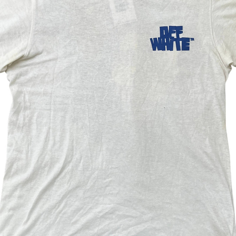 Men's Logo Print T-Shirt Cream Size XS