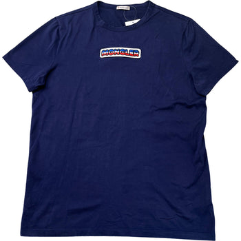 Men's Embroidered Logo Patch T-Shirt Navy Size L