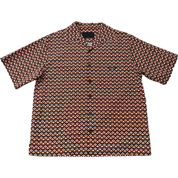 Men's Triangle Logo Long Sleeve Shirt Orange Size M