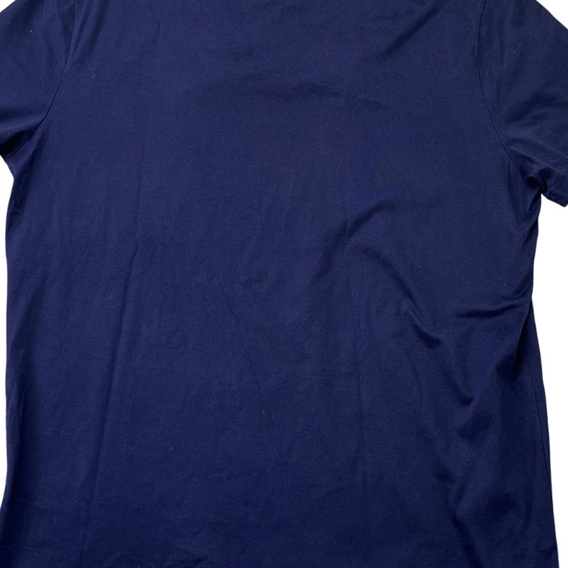 Men's Embroidered Logo Patch T-Shirt Navy Size L
