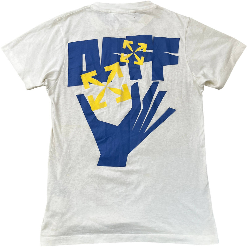 Men's Logo Print T-Shirt Cream Size XS