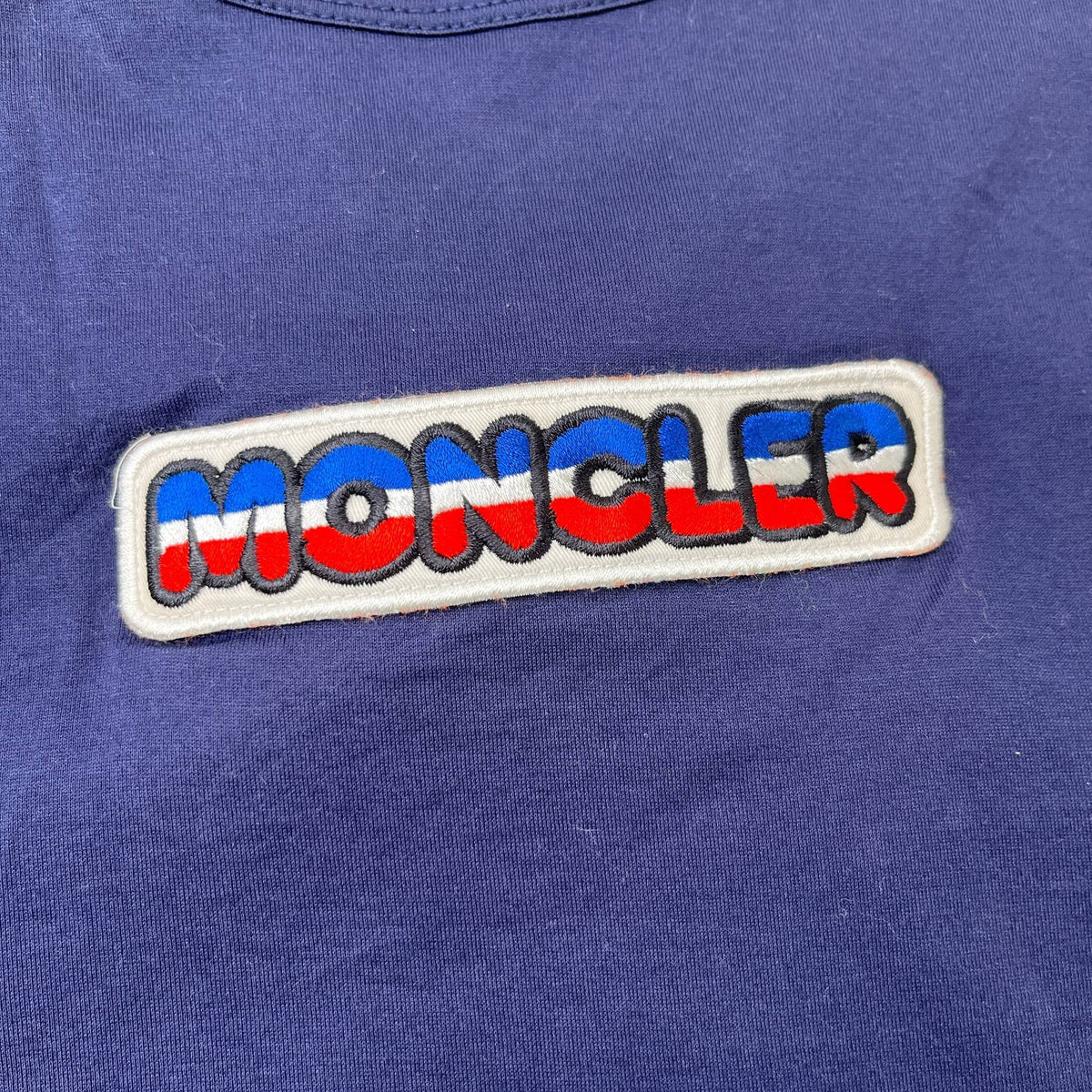 Men's Embroidered Logo Patch T-Shirt Navy Size L - Photo 5