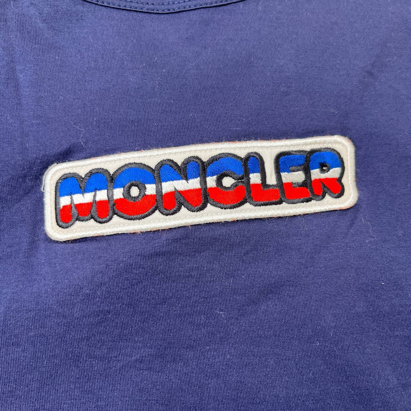 Men's Embroidered Logo Patch T-Shirt Navy Size L