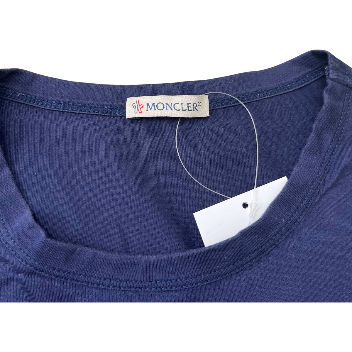 Men's Embroidered Logo Patch T-Shirt Navy Size L - Photo 6