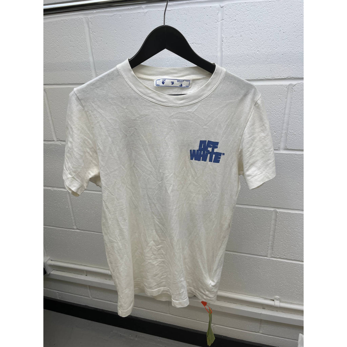 Men's Logo Print T-Shirt Cream Size XS - Photo 8
