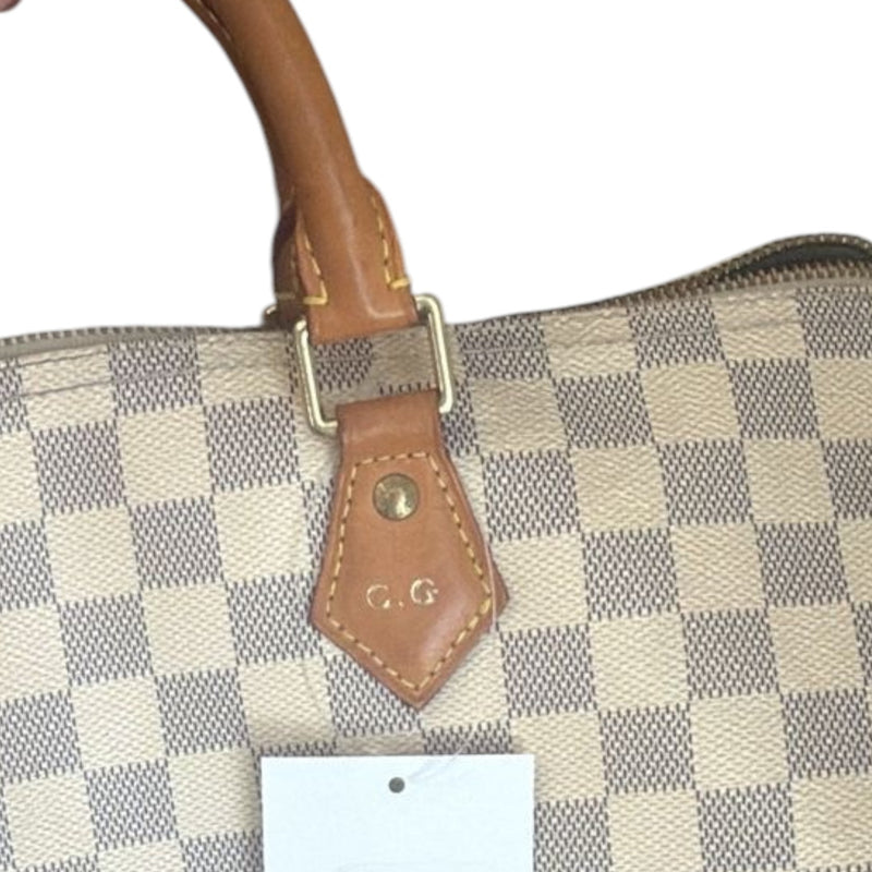 Women's Damier Azur Speedy 35 Bag Cream