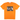 Men's Oversized Arrow Logo T-Shirt Orange Size XXS