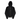 Men's Logo Print Hoodie Black Size XS