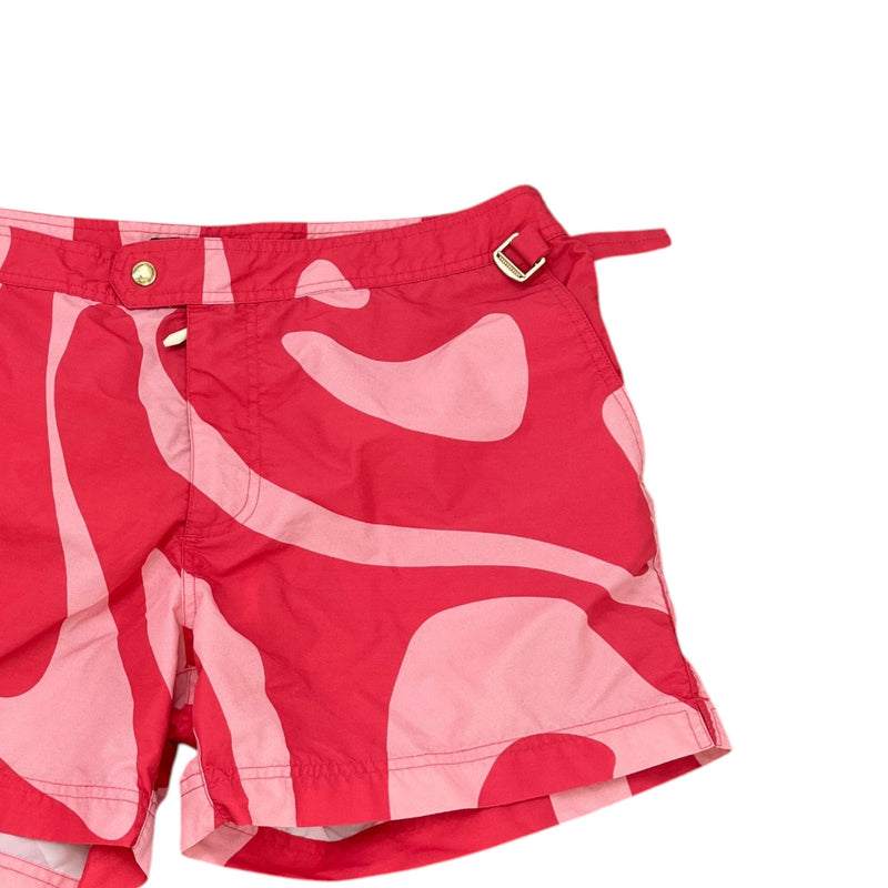 Men's Graphic Swirl Swim Shorts Pink Size XL / W36
