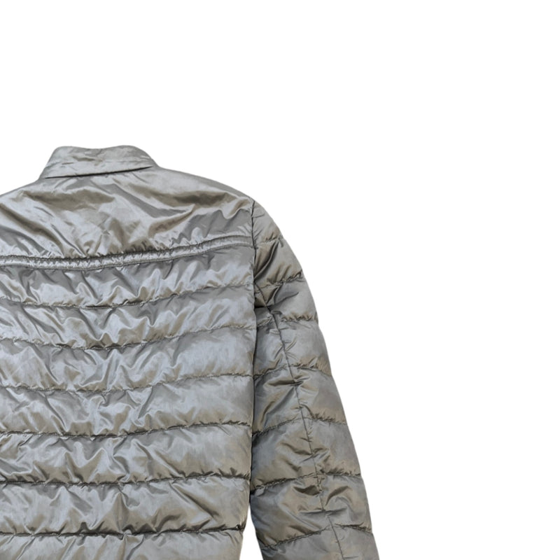 Women's Triangle Logo Nylon Down Jacket Silver Size IT 40 / UK 8
