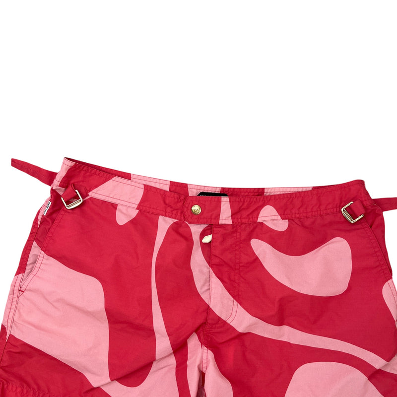 Men's Graphic Swirl Swim Shorts Pink Size XL / W36