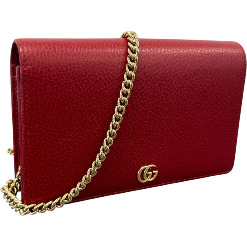 Women's Gg Marmont Wallet On Chain Bag Red
