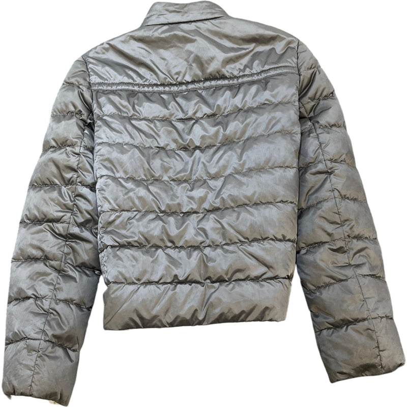 Women's Triangle Logo Nylon Down Jacket Silver Size IT 40 / UK 8